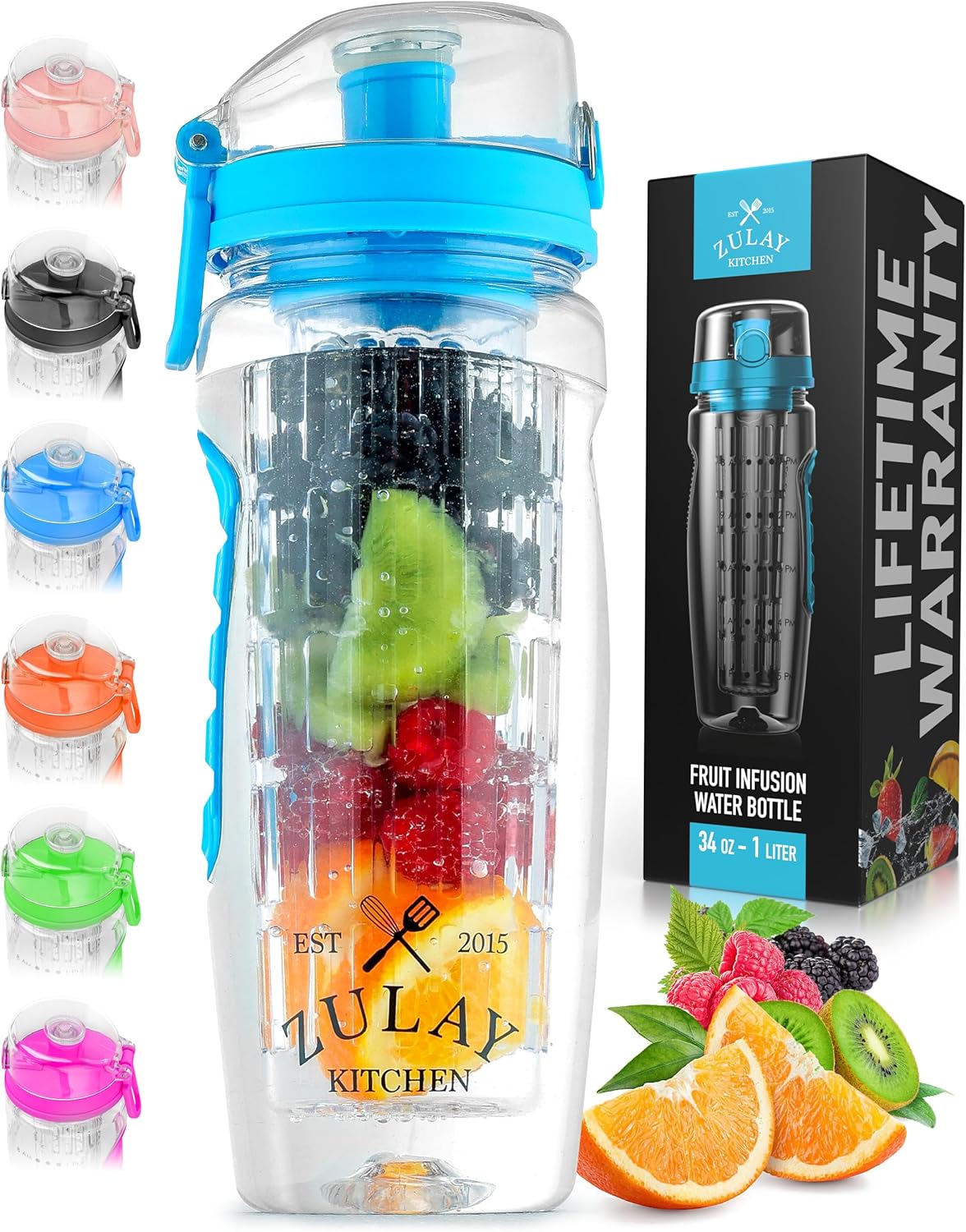 Portable Water Bottle with Fruit Infuser