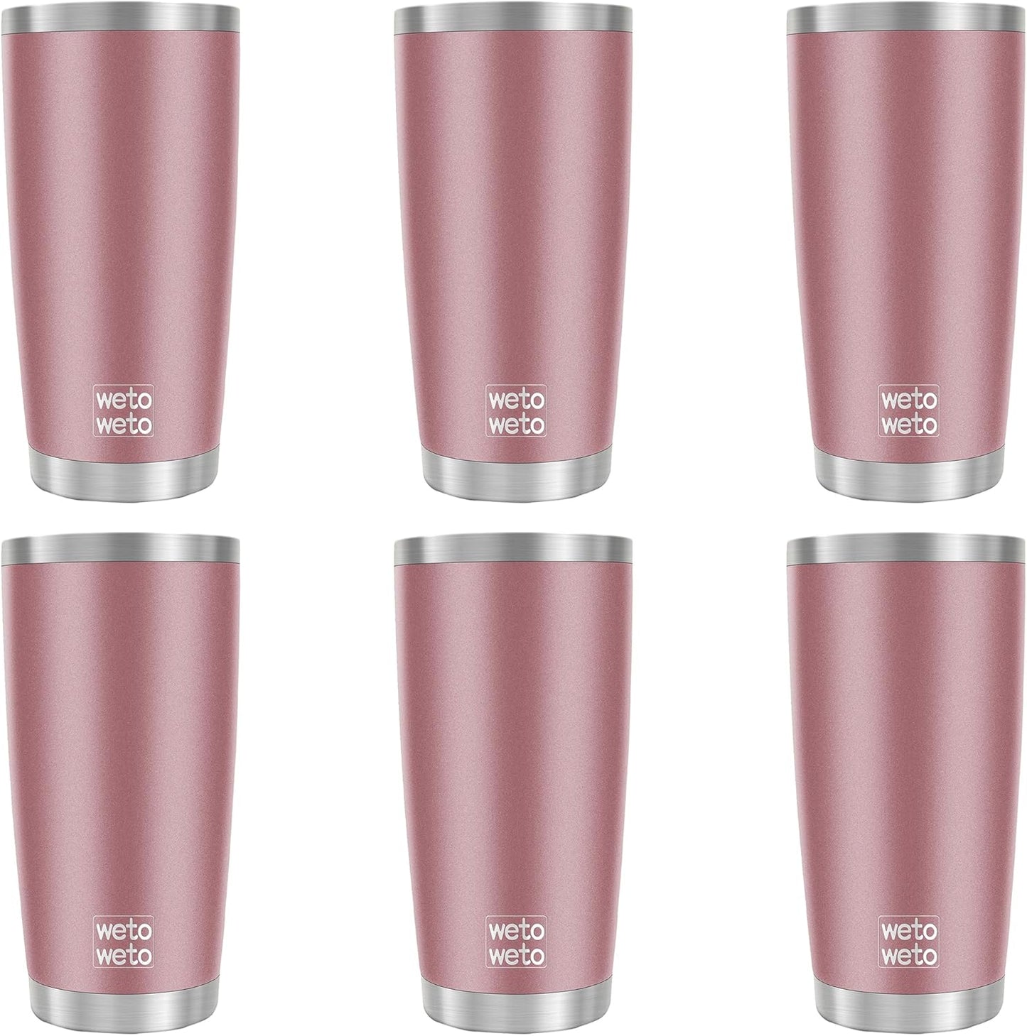 WETOWETO 20oz Tumbler, Stainless Steel Vacuum Insulated Coffee Travel Mug, Double Wall Powder Coated Insulated Coffee Mug Travel Mug with Lid Thermal Cup for Outdoor (Navy Blue, 1 Pack)