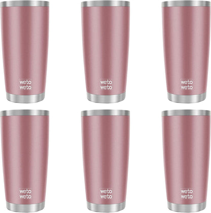 WETOWETO 20oz Tumbler, Stainless Steel Vacuum Insulated Coffee Travel Mug, Double Wall Powder Coated Insulated Coffee Mug Travel Mug with Lid Thermal Cup for Outdoor (Navy Blue, 1 Pack)