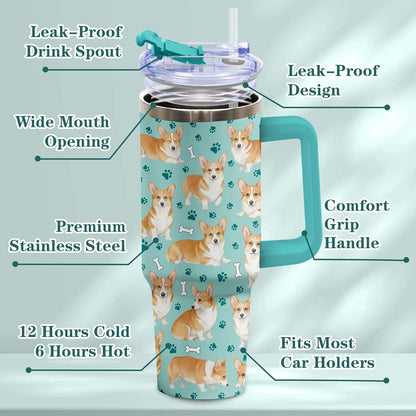 Beagle Gifts for Women Men, 40oz Stainless Steel Insulated Tumbler Travel Cup Mug, Funny and Unique Beagle Gifts for Dog Lover - Colors B