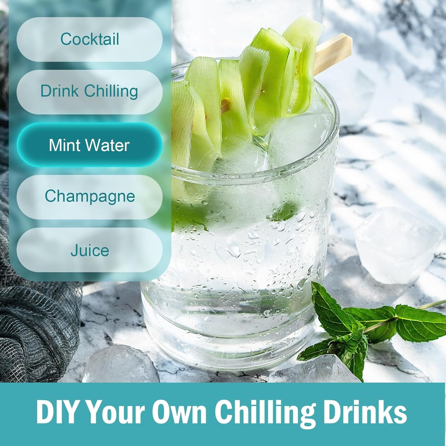 3 Pack Ice Cube Trays with Lid for Freezer, Flexible Silicone Bottom for Easy Release, Stackable Space-Saving Ice Molds, 1.2" Cubes Color-Coded (2 Green 1 Blue) for Juice, Coffee & Cocktails, BPA Free