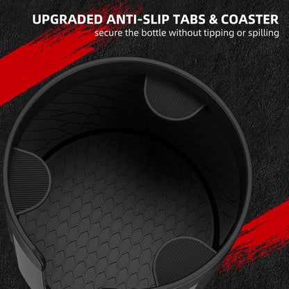 DYLEN Car Cup Holder Expander, Cup Holder Extender Adapter for Car with Expandable Insert, Compatible with Yeti 20/26/30oz, Hydroflask 32/40oz, Large Water Bottles in 3.0"-4.1"