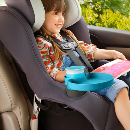 Munchkin® Carseat Tray - Toddler Travel & Road Trip Accessory for Mess-Free Snacking in The Car, Grey