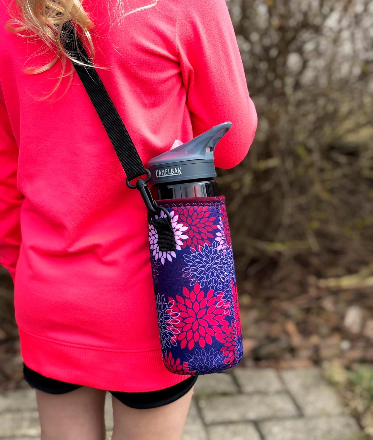 24-30oz 750ml Water Bottle Carrier with Shoulder Strap, Water Bottle Insulator - Midnight Mums