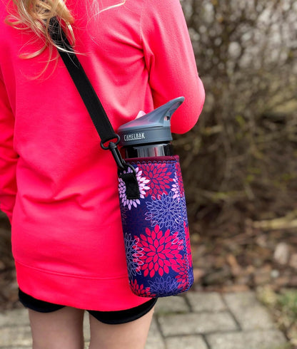 24-30oz 750ml Water Bottle Carrier with Shoulder Strap, Water Bottle Insulator - Midnight Mums