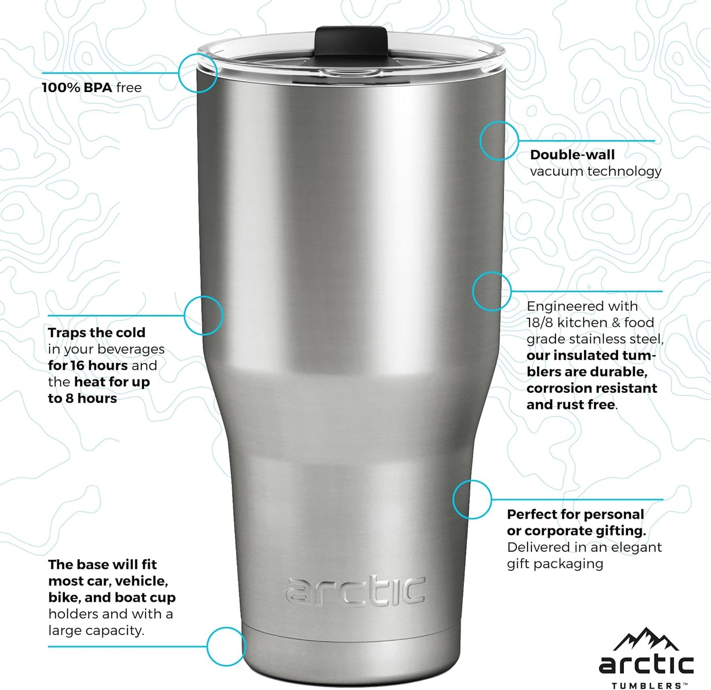 | 30 oz Tuscan Sun Insulated Tumbler with Straw & Cleaner - Retains Temperature up to 24hrs - Non-Spill Splash Proof Lid, Double Wall Vacuum Technology, BPA Free & Built to Last