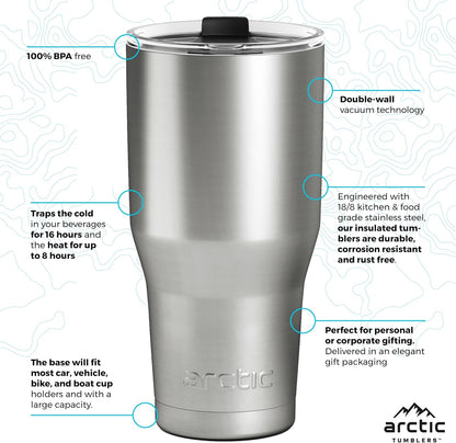 | 30 oz Tuscan Sun Insulated Tumbler with Straw & Cleaner - Retains Temperature up to 24hrs - Non-Spill Splash Proof Lid, Double Wall Vacuum Technology, BPA Free & Built to Last
