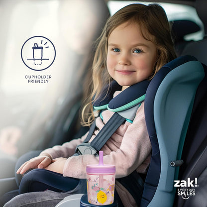 Zak Designs 15oz Bluey Kelso Tumbler Set, Leak-Proof Screw-On Lid with Straw Made of Durable Plastic and Silicone, Perfect Bundle for Kids, 2 Count (Pack of 1) - Colors B