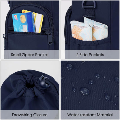 sportsnew Water Bottle Holder 40oz Crossbody Insulated Cup Sleeve Water Bottle Carrier Sling Bag with Phone Pocket, Walking