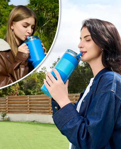 2 Pack 30 oz Tumbler Flip Straw Lid Replacement Fit for Stanley Quencher,Spill Proof Splash Resistant Tumbler Lids, Reusable Leak Proof Tumbler Cover for Stanley Cup Accessories