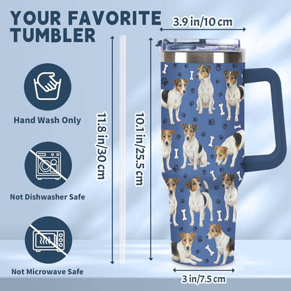 Beagle Gifts for Women Men, 40oz Stainless Steel Insulated Tumbler Travel Cup Mug, Funny and Unique Beagle Gifts for Dog Lover - Colors B