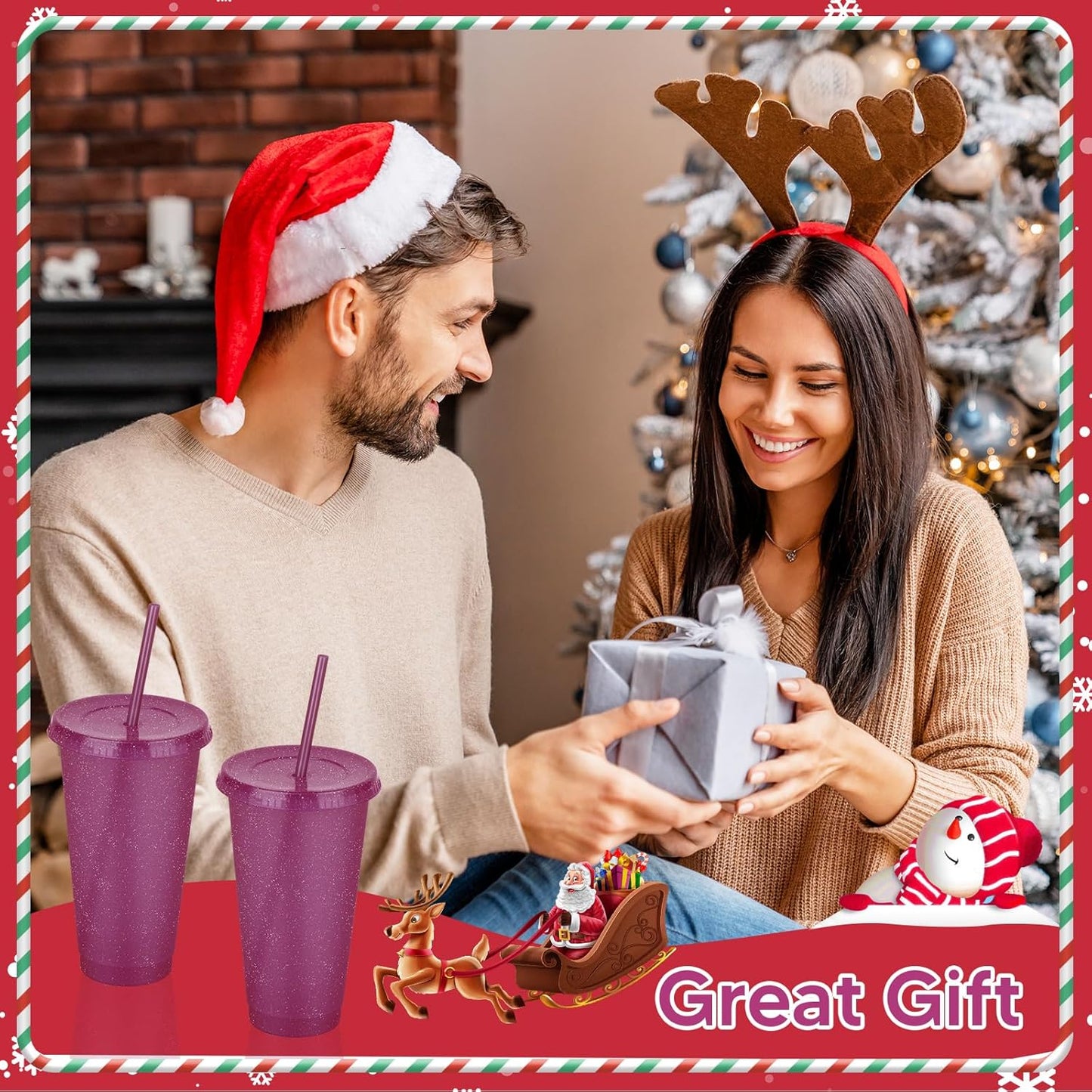 24 Pack Plastic Tumblers with Lids and Straw, Reusable Cups with Lids and Straws Colorful Cups for Cold Drink Iced Coffee, Plastic Tumbler Bulk for Party Birthday Gifts (24 oz, Stylish Colors)