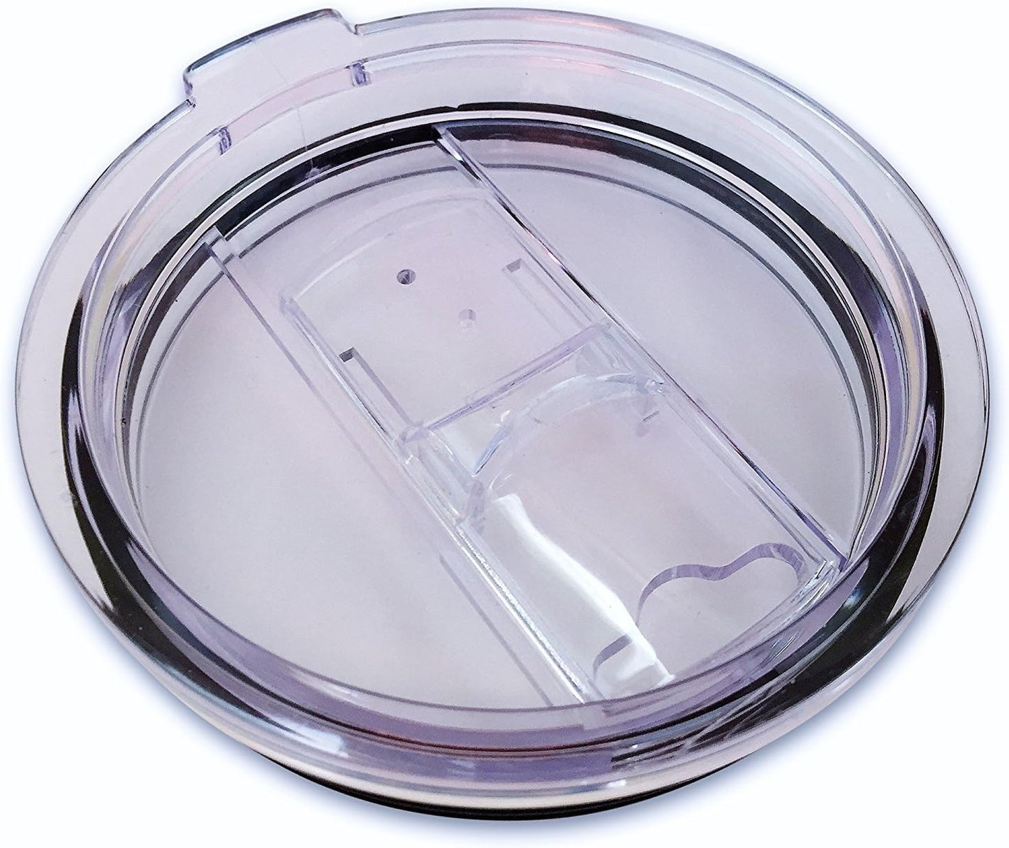 2 Replacement Lids for Stainless Steel Tumbler Travel Cup - Fits OF Inner diameter 3.7 to 3.74 INCH Yeti Rambler and others (Transparent) (30 OZ)