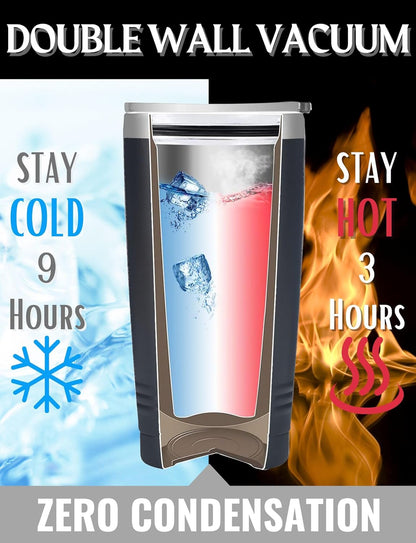Onebttl Cool Gym Workout Gifts for Men, Guys, Lovers, Personal Trainer, 20oz Stainless Steel Tumbler with Lid Straw for Christmas, Birthday - Muscles Laser