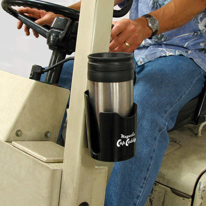 Master Magnetics Magnetic Cup Holder - Caddy for Bottles, Glasses, and Cans - Fits on Fridge, Lawnmower, Forklift, Cart, or Ladder - Heavy-Duty Magnet
