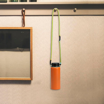 Wongeto Paracord Handle Carrier Holder with Shoulder Strap,Compatible with Hydro Flask Wide Mouth Water Bottles