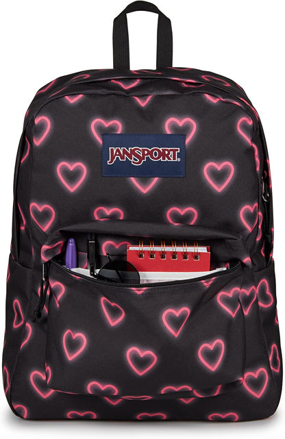 JanSport SuperBreak One Backpacks - Durable, Lightweight Bookbag with 1 Main Compartment, Front Utility Pocket with Built-in Organizer - Premium Backpack, Black - Colors B