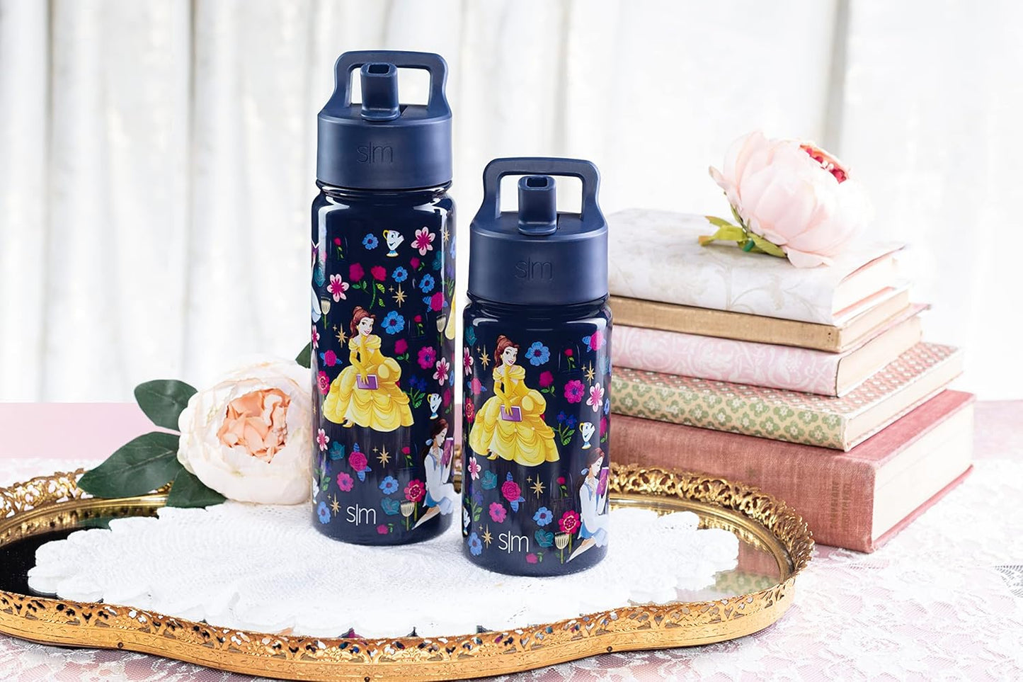 Simple Modern Disney Minnie Mouse Kids Water Bottle with Straw Lid | 14oz Insulated Stainless Steel Kids Tumbler & Spill Proof Toddler Cup for School, Girls, Boys | Summit | Minnie Mouse Fun - Colors A