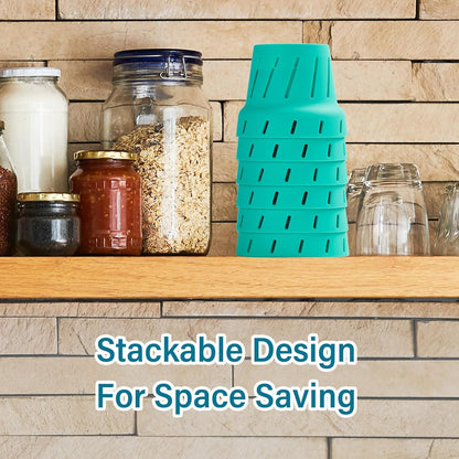 Water Bottle Drying Rack: Silicone Bottle Rack for Faster Drying, Plastic Bag Drying Holder and Cup Accessories Fits Wine Glasses, Coffee Mugs, Fits for Stanley Owala Hydro Flask Yeti CamelBak