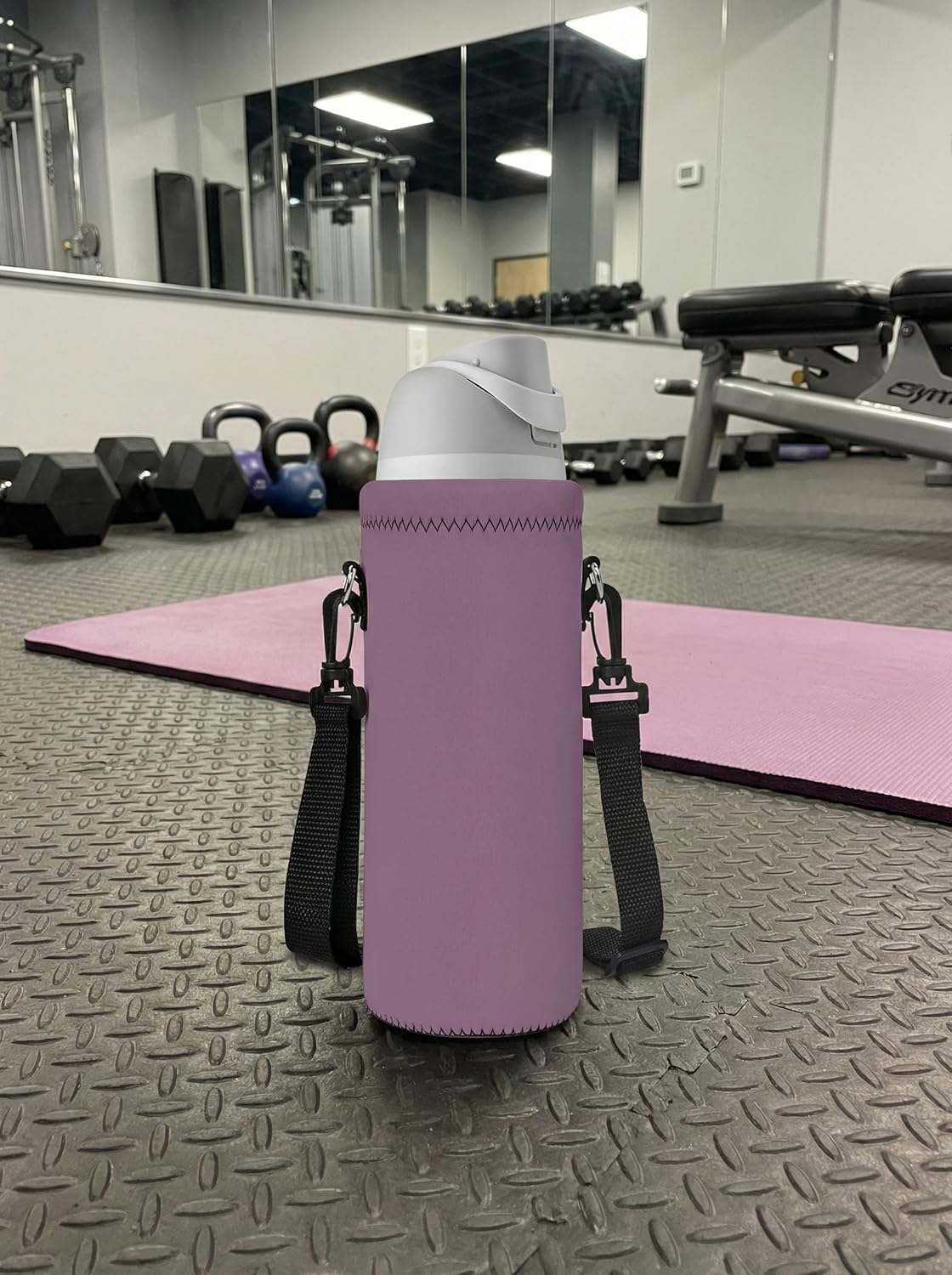 Neoprene 500ML/750ML/1000ML Water Bottle Bag Carrier, Portable Insulated Bottle Sling Holder Case Pouch with Adjustable Shoulder Strap for Men Women Walking Hiking Running
