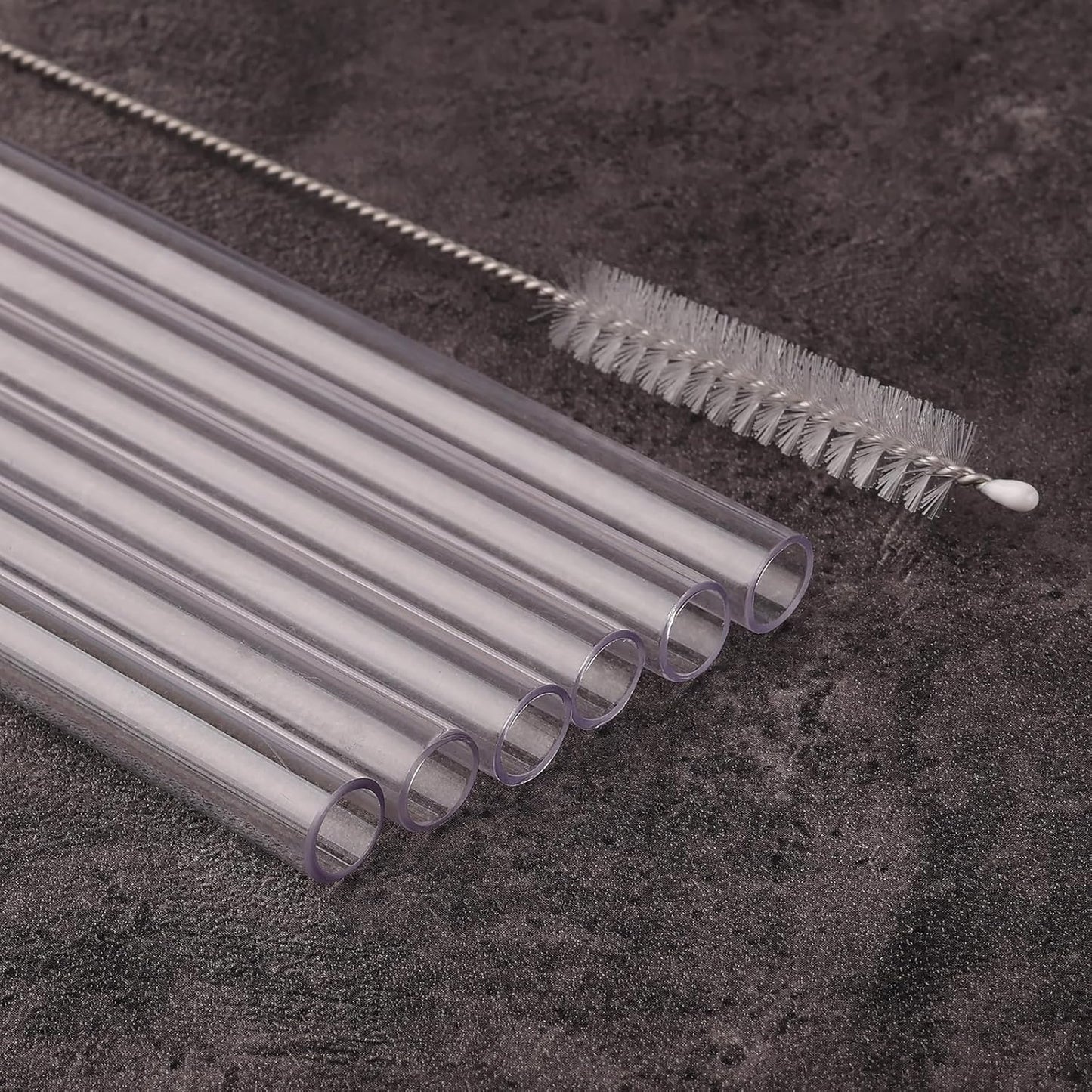 Replacement Straws Compatible with 40 oz Stanley Quencher ProTour Flip Straw Tumbler with Leakproof Lid-8 Transparent Straw with 2 Brushes
