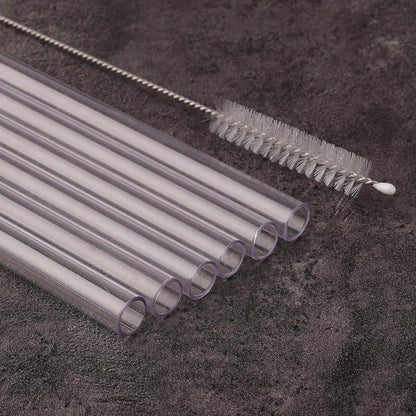 Replacement Straws Compatible with 40 oz Stanley Quencher ProTour Flip Straw Tumbler with Leakproof Lid-8 Transparent Straw with 2 Brushes
