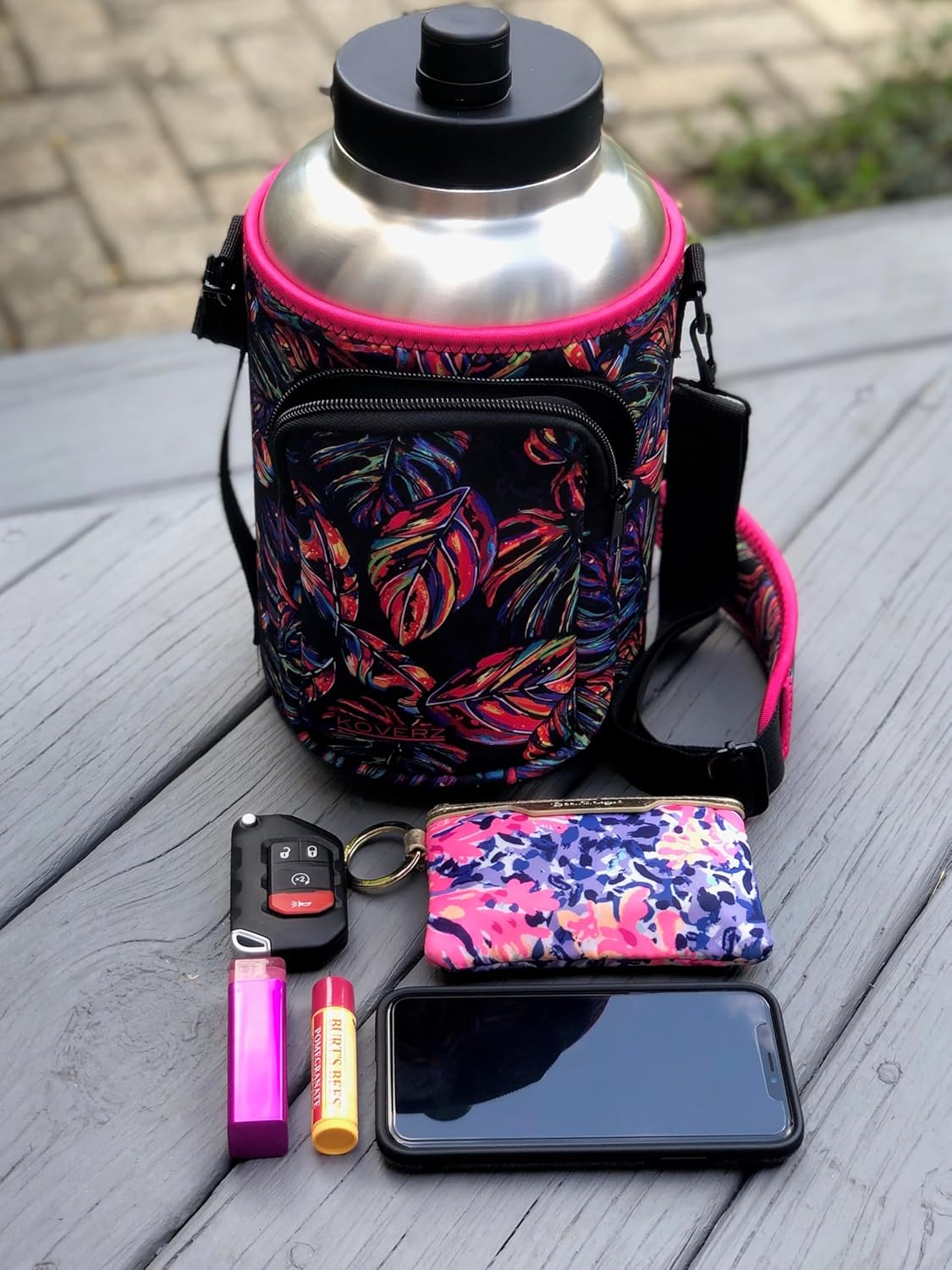 24-30oz 750ml Water Bottle Carrier with Shoulder Strap, Water Bottle Insulator - Midnight Mums