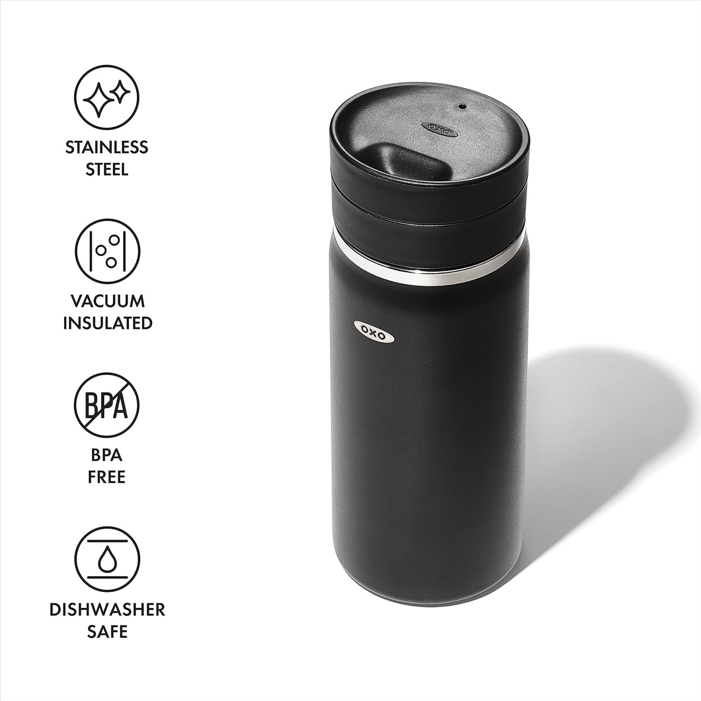 OXO Good Grips 16oz Travel Coffee Mug With Leakproof SimplyClean™ Lid - Onyx