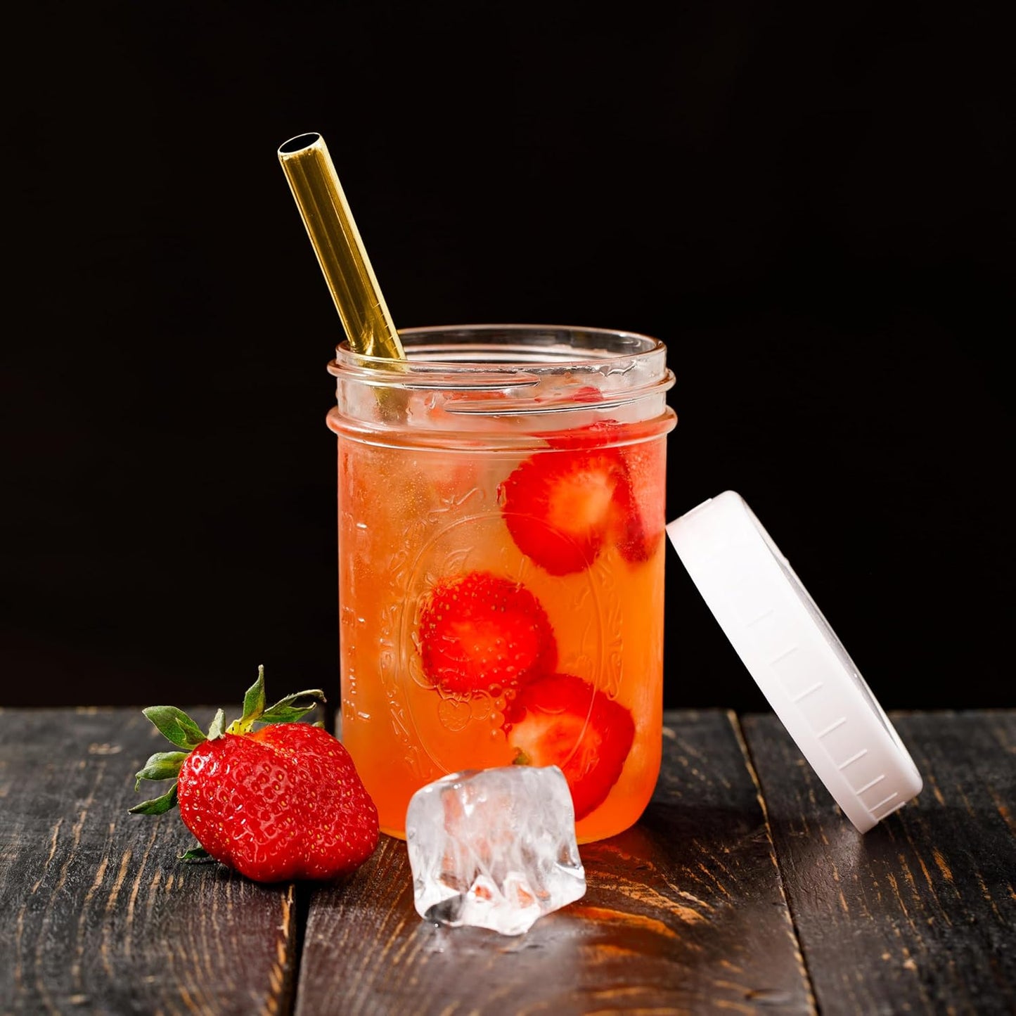 Boba Tea Cups 16 oz (2-Pack) with Wide Stainless Steel Straws – No Clogging, Mason Jar Glass Cups with Lids for Bubble Tea, Smoothies & Iced Coffee
