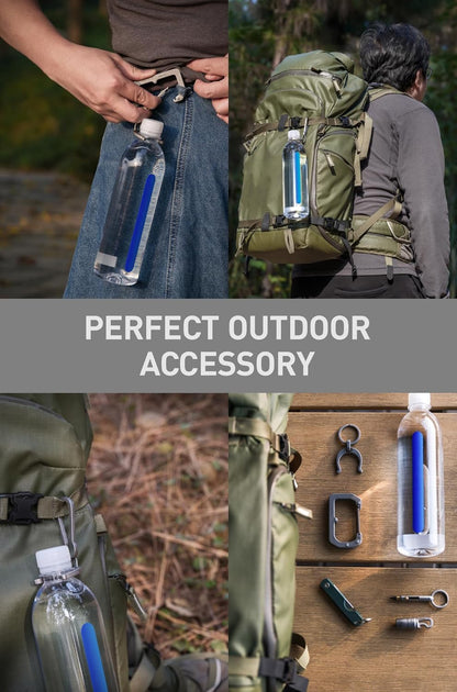 KEEPO LINK Titanium Water Bottle Holder, Keychain Water Bottle Clip for Everyday Carry Outdoor Hiking & Climbing, OLT04