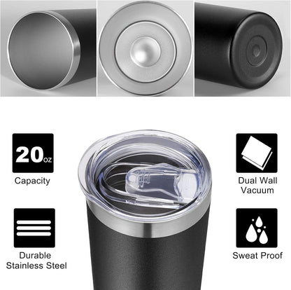 VEGOND Stainless Steel Skinny Tumbler, 20 oz Vacuum Insulated Tumbler with Lid and Straw, Double Wall Coffee Cup, Travel Mug for Cold Hot Drinks, Light Pink 1 Pack