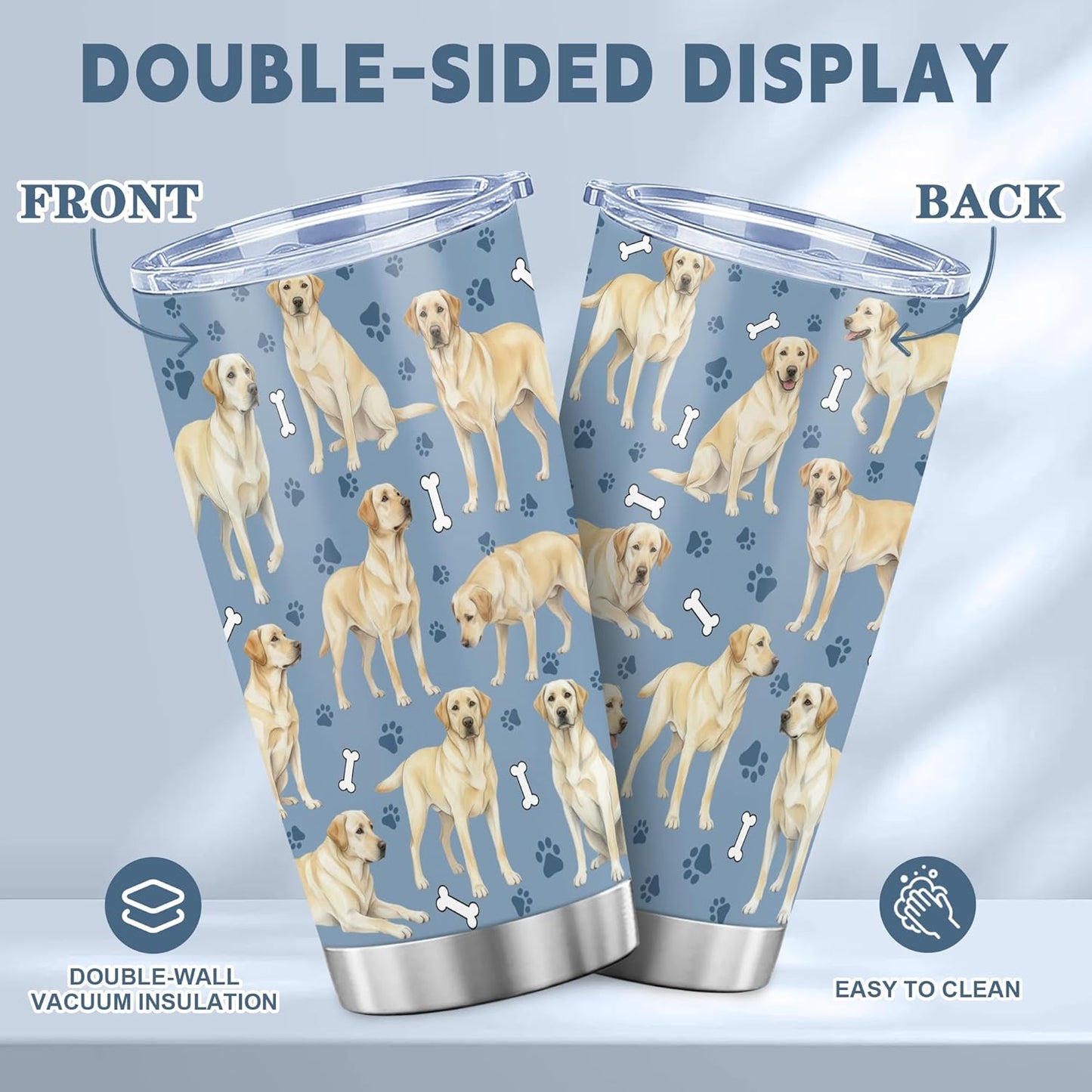 Beagle Gifts for Women Men, 40oz Stainless Steel Insulated Tumbler Travel Cup Mug, Funny and Unique Beagle Gifts for Dog Lover - Colors A