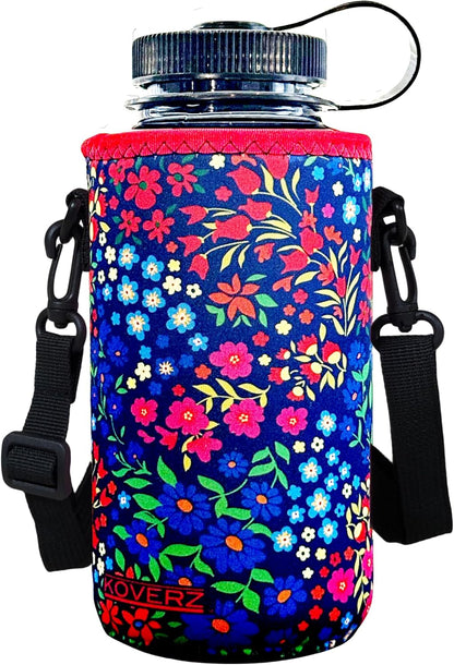 24-30oz 750ml Water Bottle Carrier with Shoulder Strap, Water Bottle Insulator - Midnight Mums