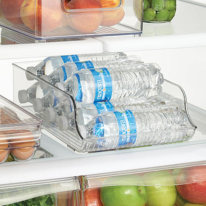 iDesign Water Bottle Organizer for Fridge or Pantry - Clear - Made in USA