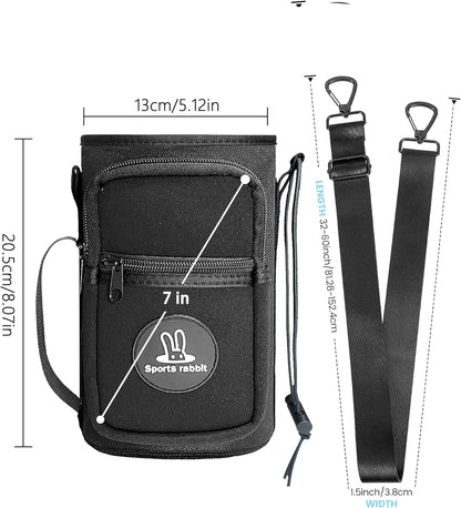 Sports rabbit Universal Water Bottle Holder – Durable Oxford & Neoprene Hybrid Design Compatible with Stanley 30/40oz Handled & 64/87oz Straight Tumblers, Adjustable Strap for Gym, Travel, Outdoors