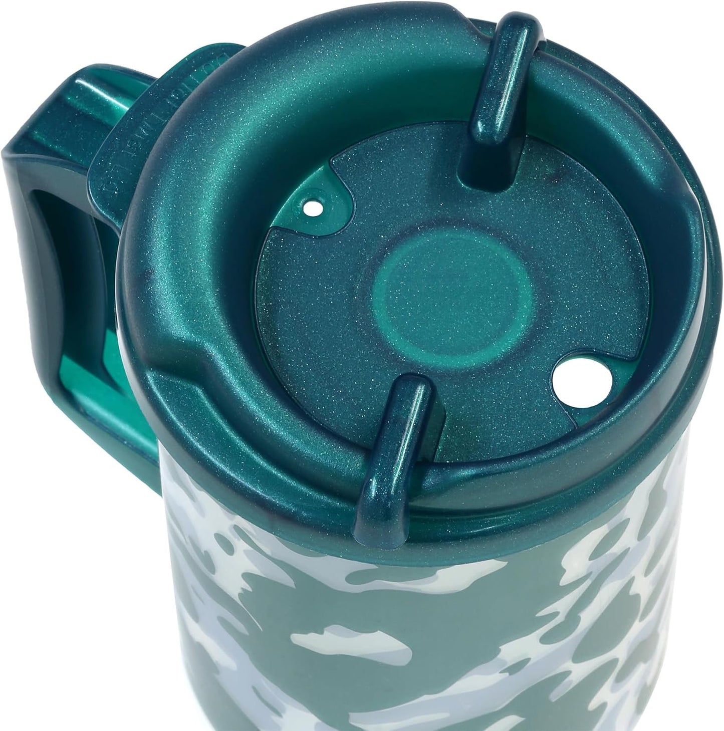 Plum Hill Hospital Cup with Lid and Straw, Large Water Cup with Straw and Handle, Hospital Mugs with Lid and Straw, 20 Oz Blue Medical Water Bottle, Clear Plastic Mug