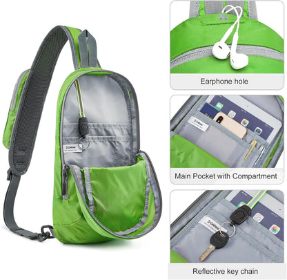 G4Free Sling Bag RFID Blocking Lightweight Crossbody Backpack Chest Shoulder Bag for Travel Sports Running