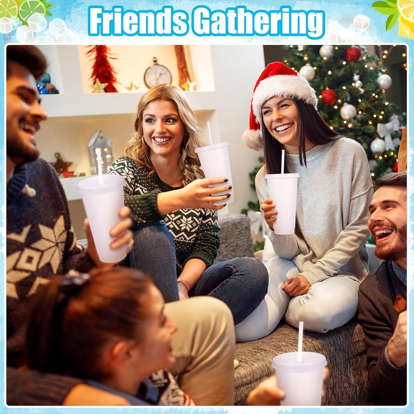 24 Pack Plastic Tumblers with Lids and Straw, Reusable Cups with Lids and Straws Colorful Cups for Cold Drink Iced Coffee, Plastic Tumbler Bulk for Party Birthday Gifts (24 oz, Stylish Colors)