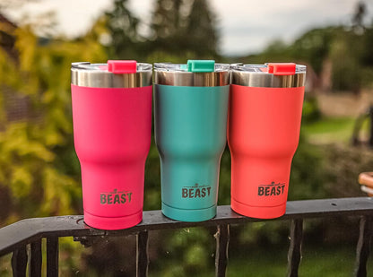 Beast 10 oz Tumbler Stainless Steel Vacuum Insulated Coffee Ice Cup Double Wall Travel Flask (Arctic White)