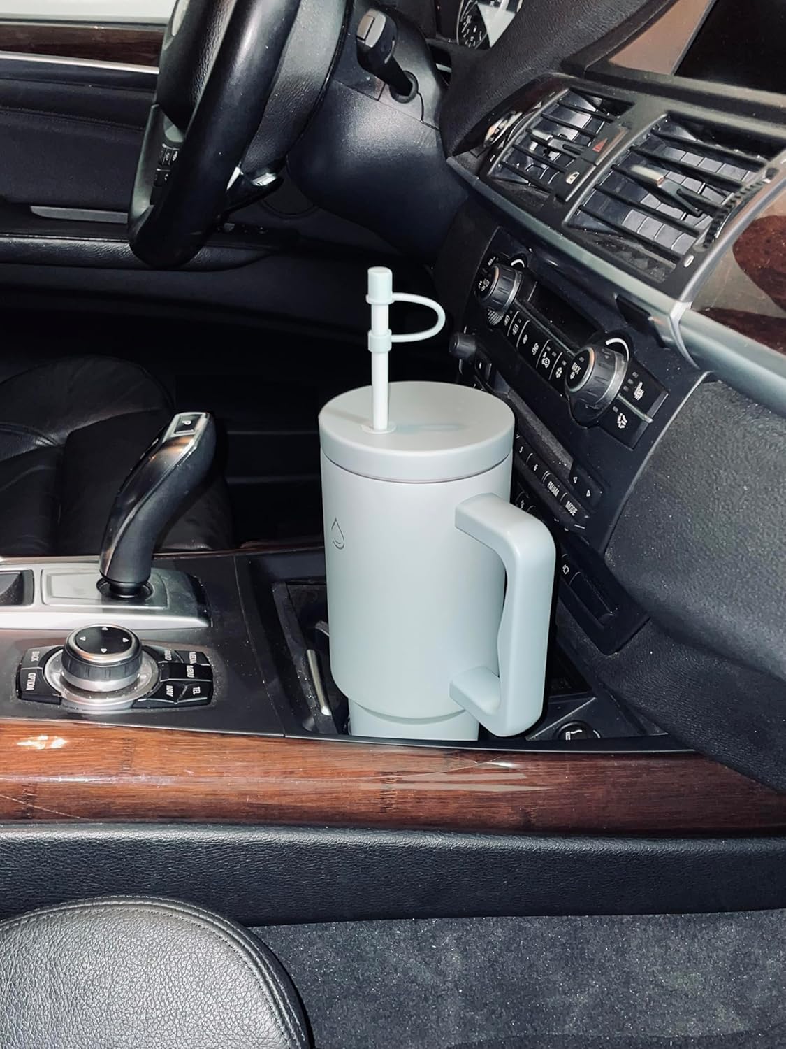 Infusion Pro 40 oz Tumbler with Handle, Fruit Infuser & Straw Lid : 50 Recipe Fruit Infusion eBook : Bottom Boot : Fits Cupholder : Stainless Steel Insulated Travel Mug : Essence (BLUE SURF)