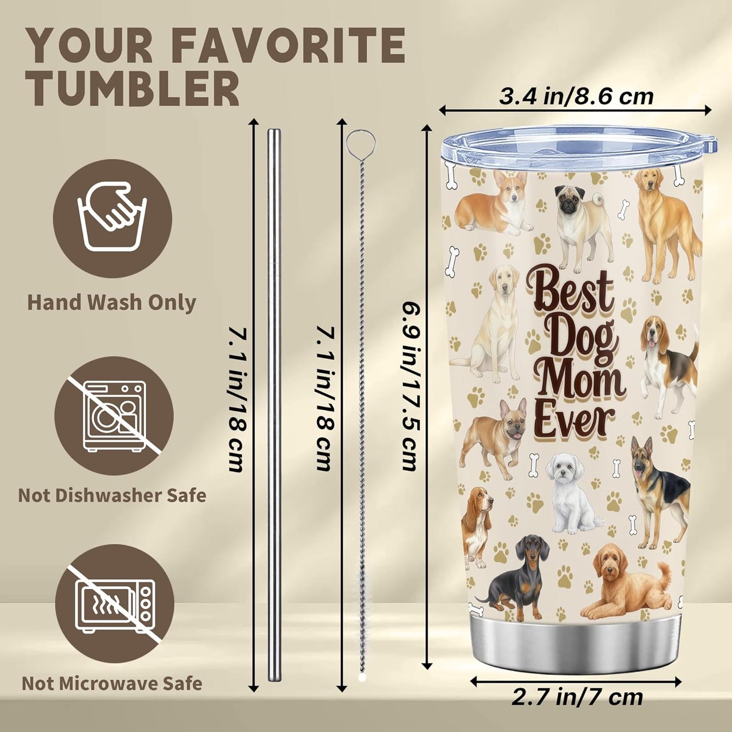 Beagle Gifts for Women Men, 40oz Stainless Steel Insulated Tumbler Travel Cup Mug, Funny and Unique Beagle Gifts for Dog Lover - Colors A