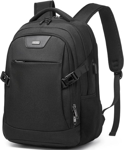 DUSLANG 17 Inch Laptop Backpack for Travel Water Resistant College Backpack for Men/Women Laptop Bag with USB Charging Port,Black - Colors B