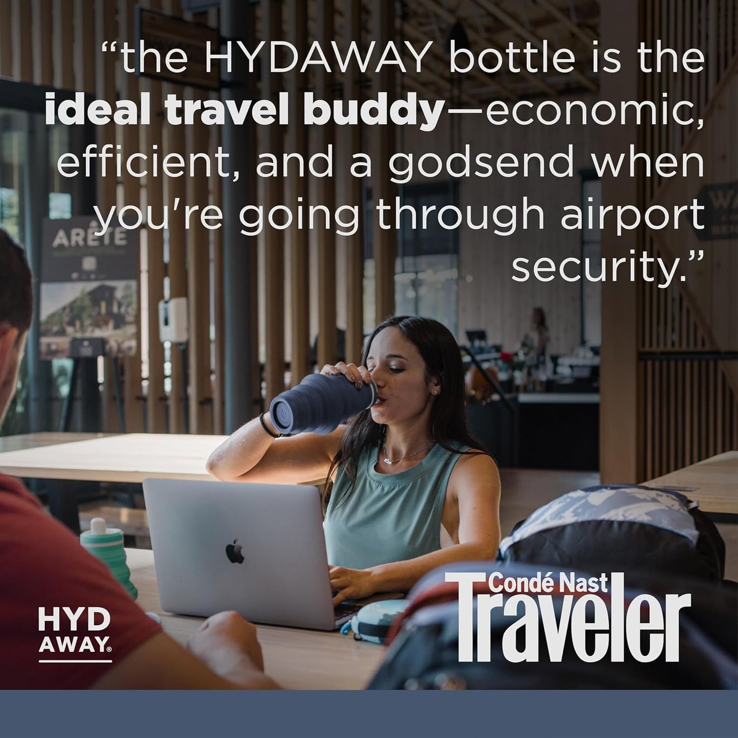 HYDAWAY 25oz Collapsible Travel Water Bottle - BPA-Free, Leakproof, Lightweight, Space-Saving - Perfect for Hiking, Travel, and All-Day Hydration