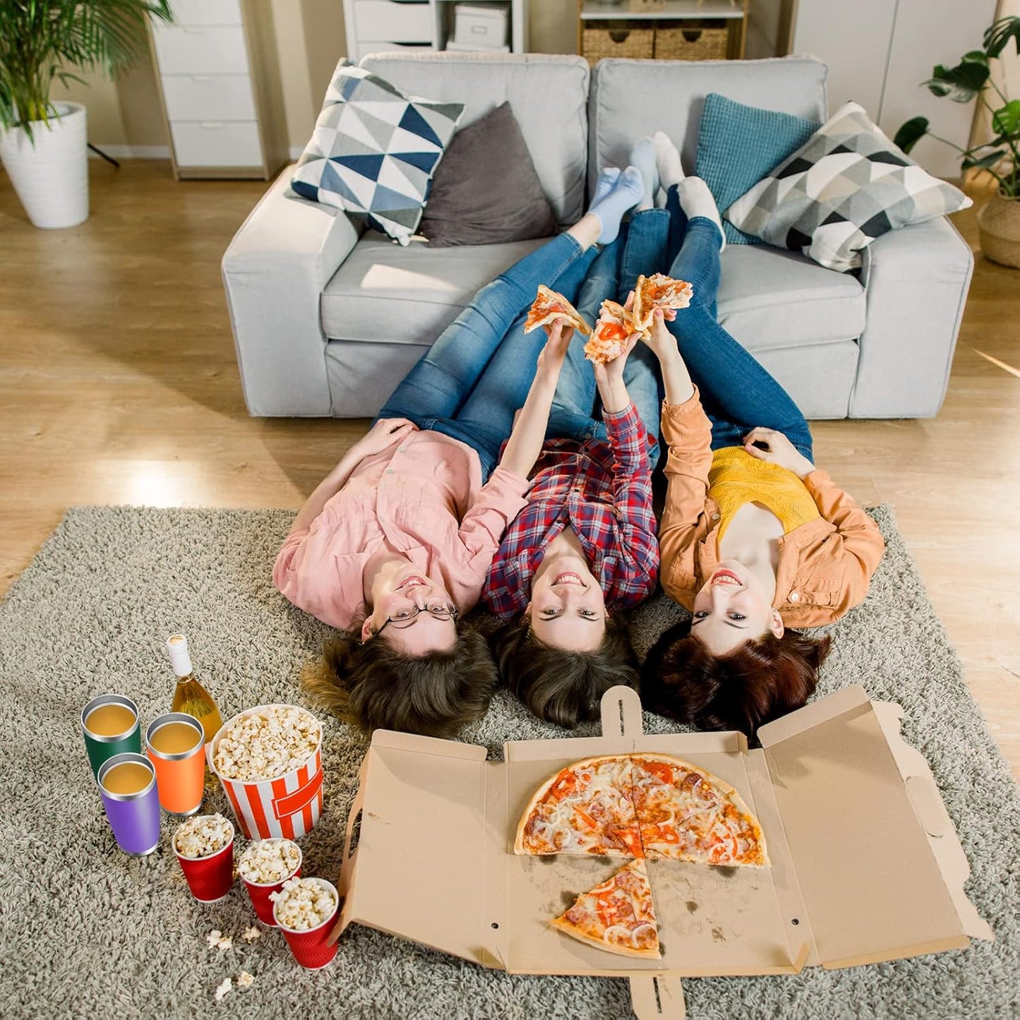 VEGOND 20oz Tumbler with Lid and Straw Stainless Steel Tumbler Cup Bulk Vacuum Insulated Double Wall Travel Coffee Mug Powder Coated Coffee Cup, Black, 12 Pack