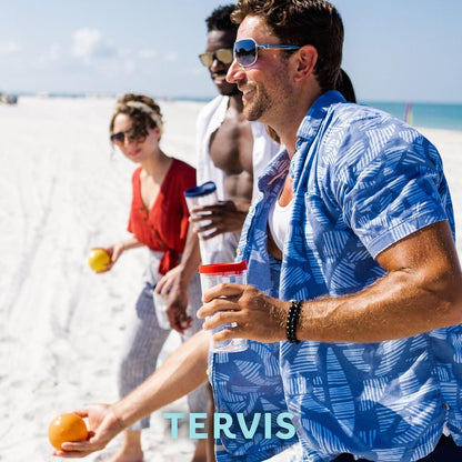 Tervis Travel Lid Made in USA Double Walled Insulated Tumbler Travel Cup Keeps Drinks Cold & Hot, Fits 16oz Tumblers, Navy