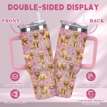 Beagle Gifts for Women Men, 40oz Stainless Steel Insulated Tumbler Travel Cup Mug, Funny and Unique Beagle Gifts for Dog Lover - Colors B