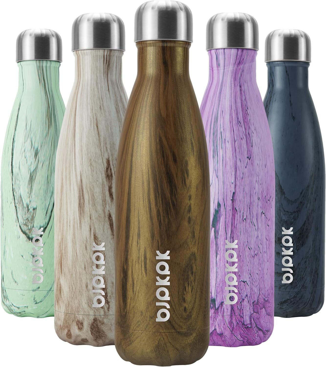 BJPKPK Insulated Water Bottle 12oz Small Stainless Steel Water Bottles Reusable Metal Thermal Keep Cold and Hot,Dreamy Purple - Colors A