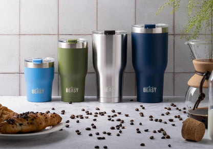 Beast 10 oz Tumbler Stainless Steel Vacuum Insulated Coffee Ice Cup Double Wall Travel Flask (Arctic White)