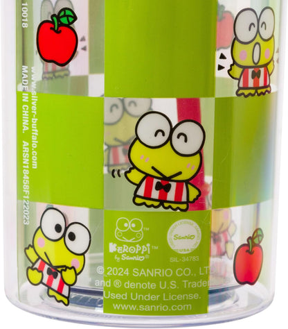 Silver Buffalo Sanrio Hello Kitty Milk Carton Pattern Plastic Boba Tumbler w Lid and Wide Straw, 24 Ounces