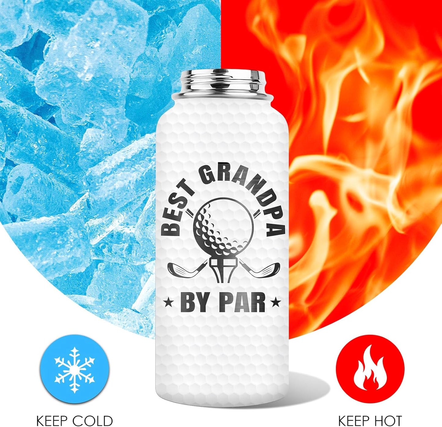 Pickleball Water Bottle 32oz | Insulated Stainless Steel Travel Tumbler with Lid Leak-Proof Keep Hot or Cold, BPA-Free |Dink Responsibly Gifts for Pickleball Lovers